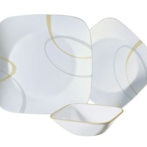 Corelle 12 piece Dinner set Modern Lines - Picture 1 of 1